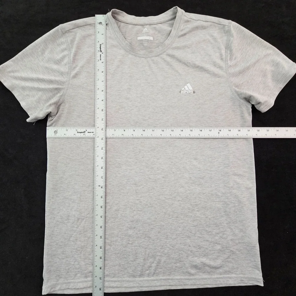 adidas Golf Gray Short Sleeve Polyester Performance T-Shirt Men's L